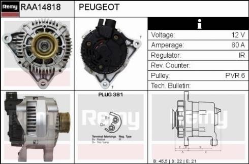 Remy RAA14818 - Alternator furqanavto.az