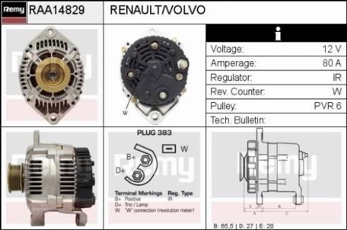 Remy RAA14829 - Alternator furqanavto.az