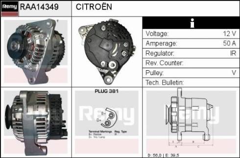 Remy RAA14349 - Alternator furqanavto.az