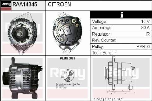 Remy RAA14345 - Alternator furqanavto.az