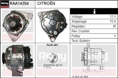 Remy RAA14354 - Alternator furqanavto.az