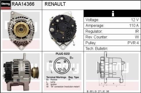 Remy RAA14366 - Alternator furqanavto.az