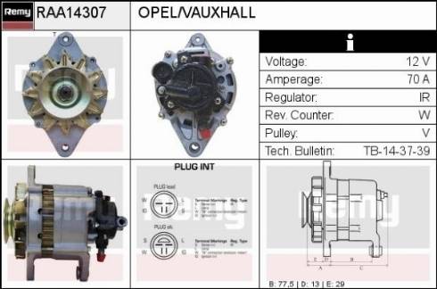 Remy RAA14307 - Alternator furqanavto.az