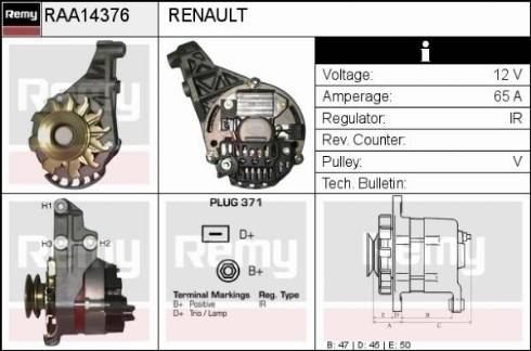 Remy RAA14376 - Alternator furqanavto.az