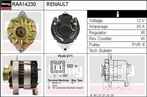 Remy RAA14230 - Alternator furqanavto.az
