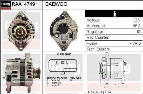 Remy RAA14749 - Alternator furqanavto.az