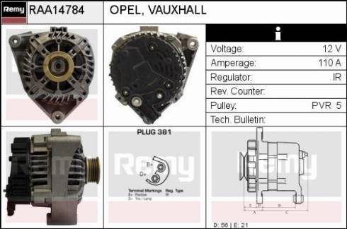 Remy RAA14784 - Alternator furqanavto.az