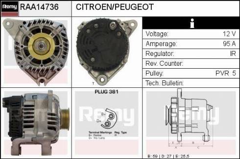 Remy RAA14736 - Alternator furqanavto.az