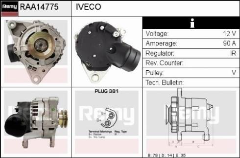 Remy RAA14775 - Alternator furqanavto.az