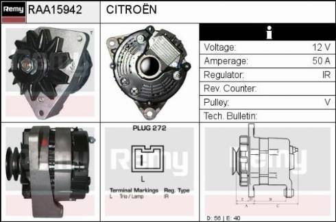 Remy RAA15942 - Alternator furqanavto.az