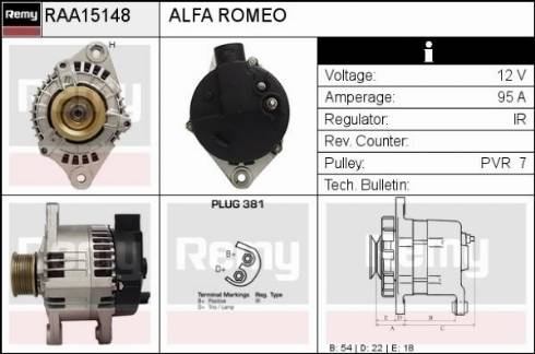 Remy RAA15148 - Alternator furqanavto.az