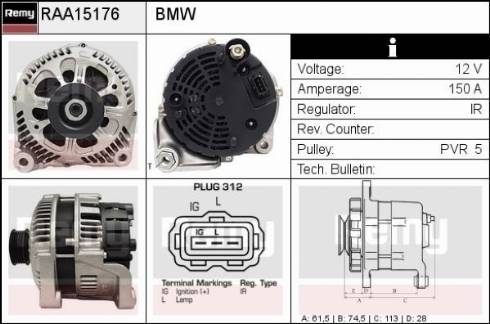 Remy RAA15176 - Alternator furqanavto.az