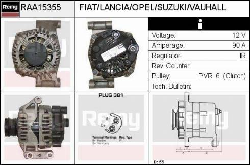 Remy RAA15355 - Alternator furqanavto.az