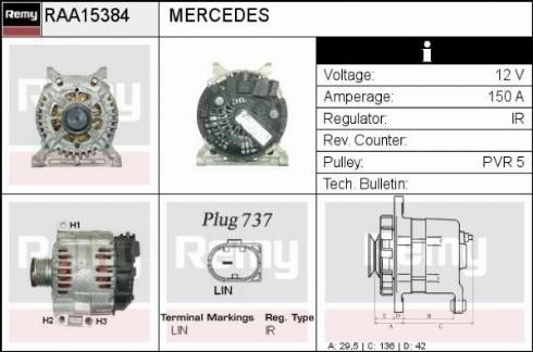 Remy RAA15384 - Alternator furqanavto.az