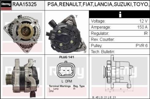 Remy RAA15325 - Alternator furqanavto.az