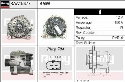 Remy RAA15377 - Alternator furqanavto.az