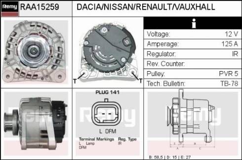 Remy RAA15259 - Alternator furqanavto.az