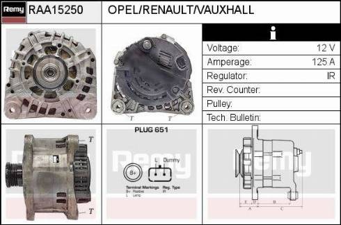 Remy RAA15250 - Alternator furqanavto.az