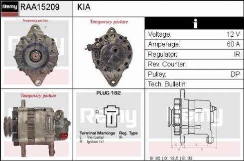 Remy RAA15209 - Alternator furqanavto.az