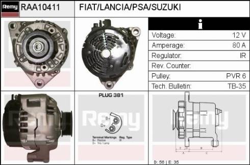 Remy RAA10411 - Alternator furqanavto.az