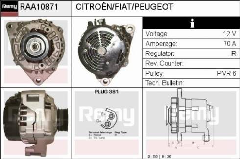 Remy RAA10871 - Alternator furqanavto.az