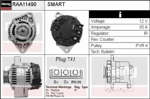 Remy RAA11490 - Alternator furqanavto.az