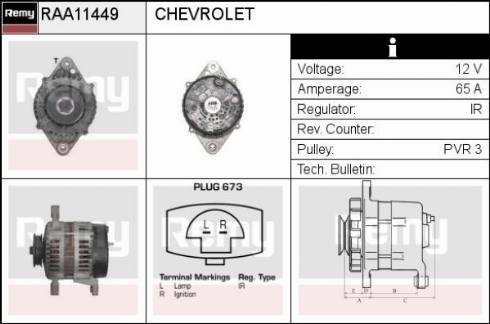 Remy RAA11449 - Alternator furqanavto.az