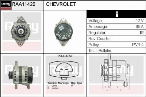 Remy RAA11420 - Alternator furqanavto.az