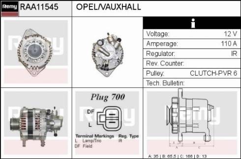 Remy RAA11545 - Alternator furqanavto.az