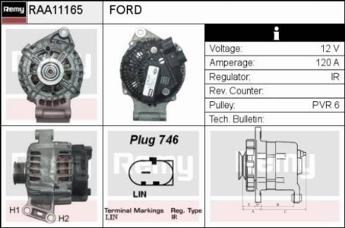 Remy RAA11165 - Alternator furqanavto.az