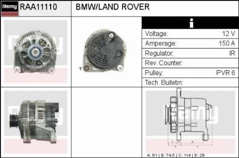 Remy RAA11110 - Alternator furqanavto.az