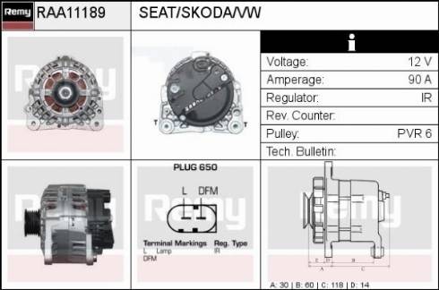 Remy RAA11189 - Alternator furqanavto.az