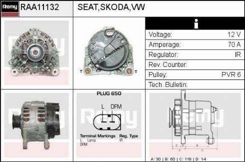 Remy RAA11132 - Alternator furqanavto.az