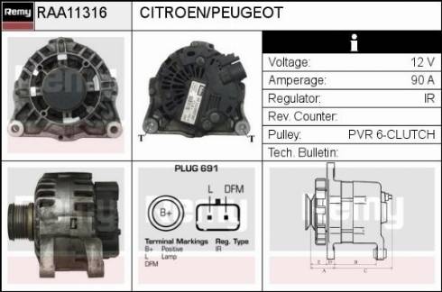 Remy RAA11316 - Alternator furqanavto.az