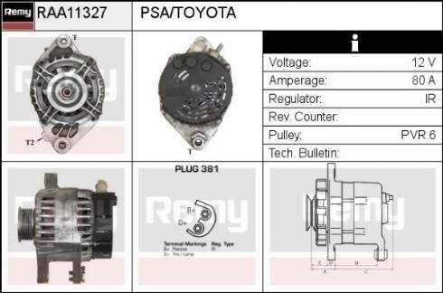 Remy RAA11327 - Alternator furqanavto.az