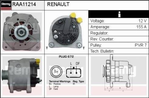 Remy RAA11214 - Alternator furqanavto.az