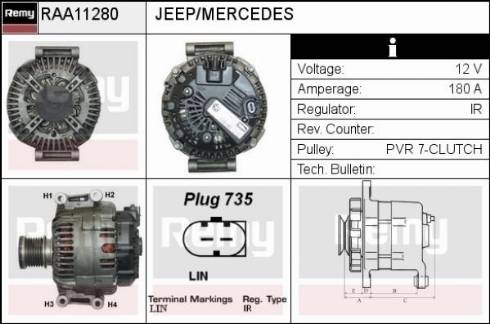 Remy RAA11280 - Alternator furqanavto.az