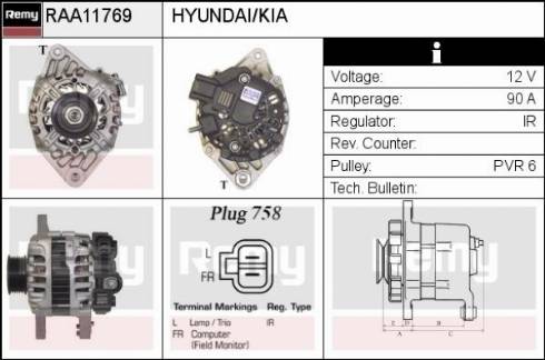 Remy RAA11769 - Alternator furqanavto.az