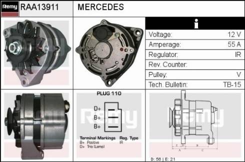 Remy RAA13911 - Alternator furqanavto.az