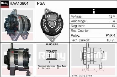 Remy RAA13804 - Alternator furqanavto.az