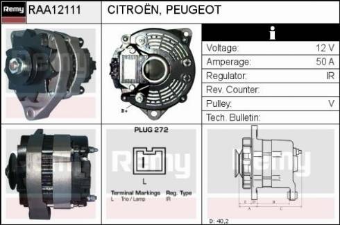 Remy RAA12111 - Alternator furqanavto.az