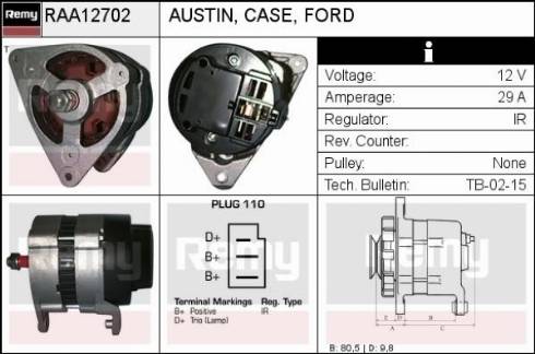 Remy RAA12702 - Alternator furqanavto.az