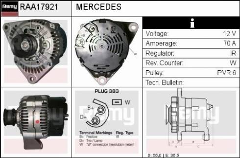 Remy RAA17921 - Alternator furqanavto.az