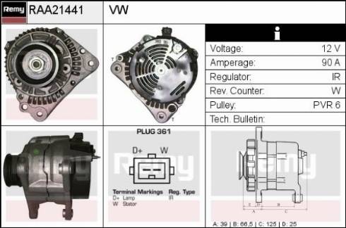 Remy RAA21441 - Alternator furqanavto.az