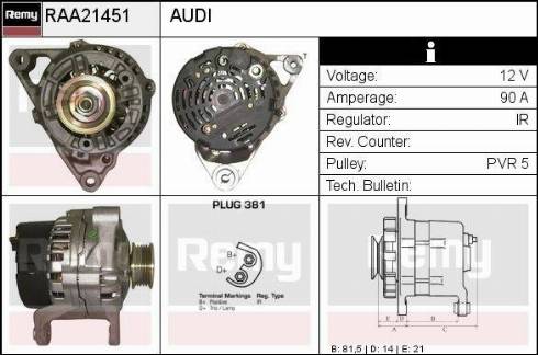 Remy RAA21451 - Alternator furqanavto.az