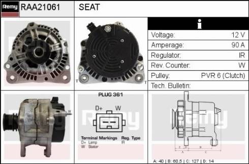 Remy RAA21061 - Alternator furqanavto.az