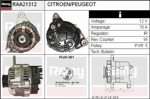 Remy RAA21312 - Alternator furqanavto.az