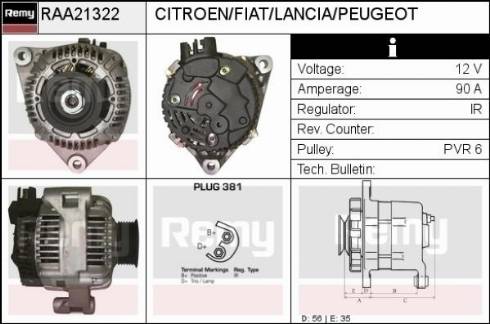 Remy RAA21322 - Alternator furqanavto.az