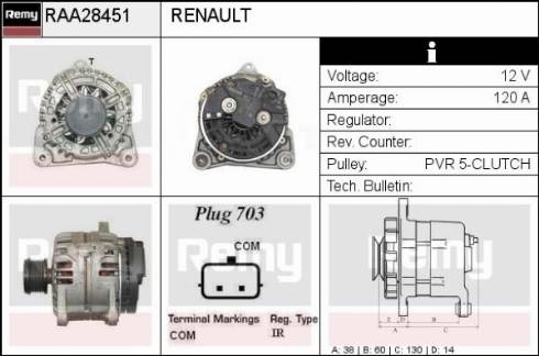 Remy RAA28451 - Alternator furqanavto.az