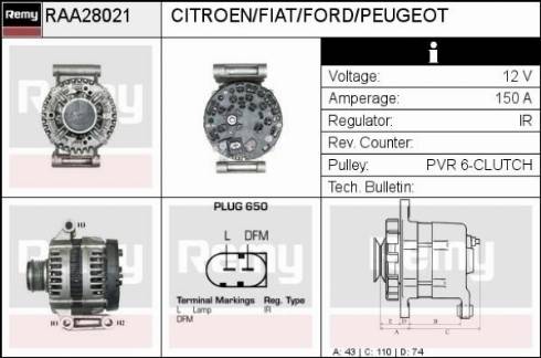 Remy RAA28021 - Alternator furqanavto.az